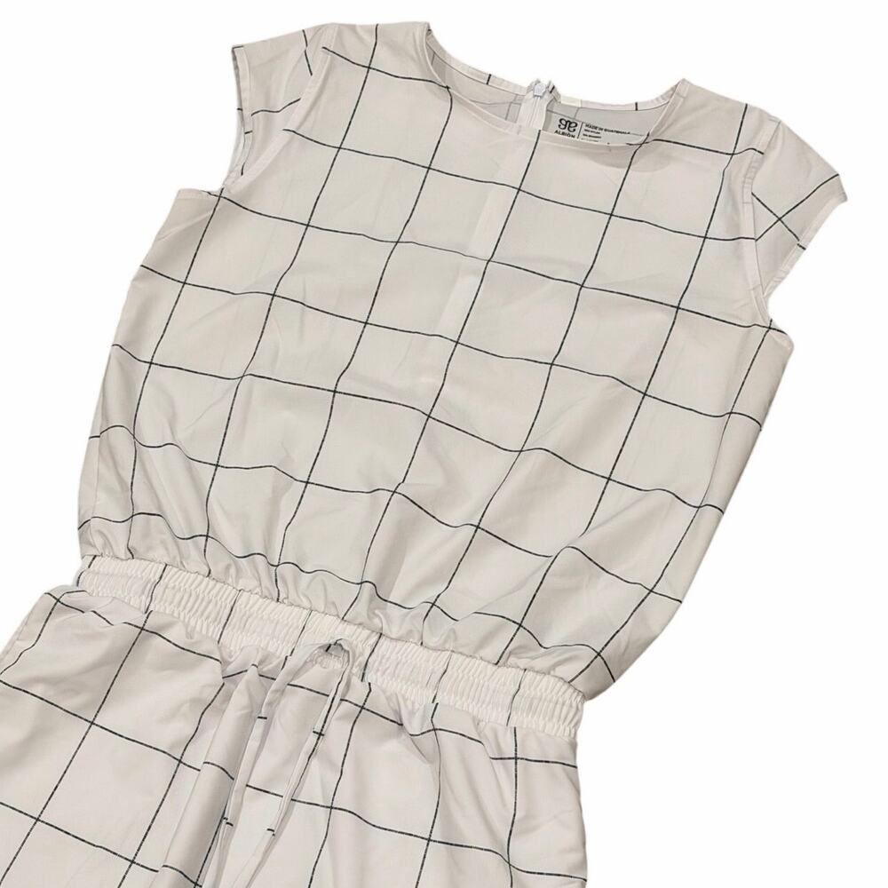 Albion Going Places Dress In White Windowpane - Picture 6 of 7